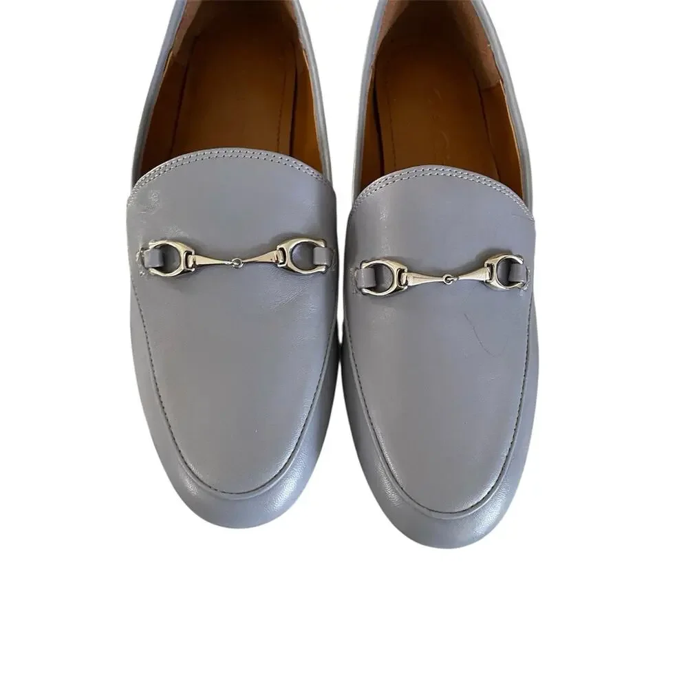Coach Haley Loafer Women Size 6B Twilight Slip On Leather Flats Shoes Luxury - Picture 4 of 7